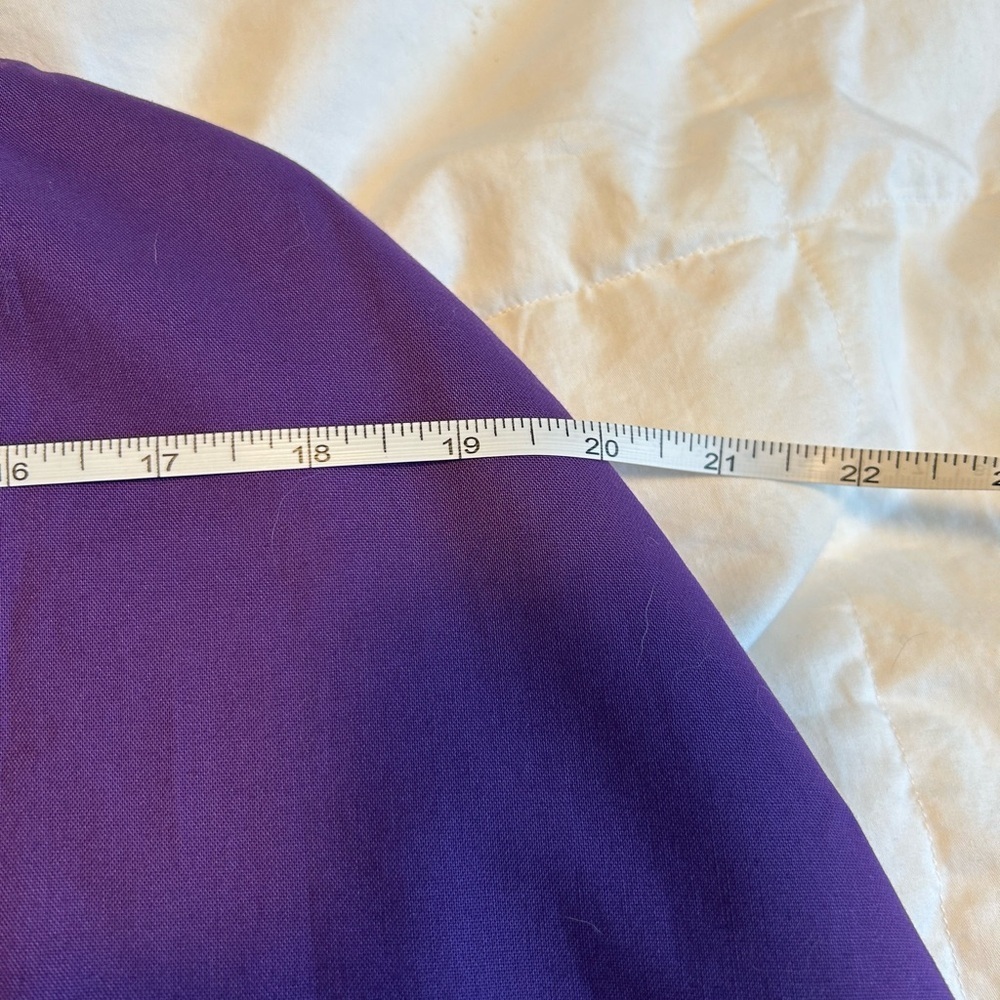 Handmade on Etsy cape purple with pink and white polka dot inside eyelet trim - Picture 5 of 6